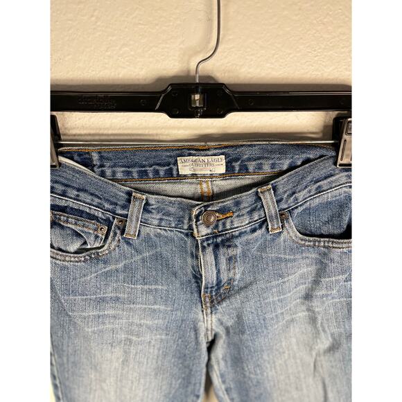 Vintage Y2K American Eagle Jeans Hipster Size 4P Size 4 Western Ultra Low Cut - Picture 6 of 8